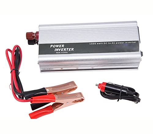 MJZYP Inversor 1000W Inversor de Onda Sinusoidal Pura DC 12V/24V a AC 220V Inversores de Potencia, para Coche Autocaravana Panel Solar Convertidor Energia