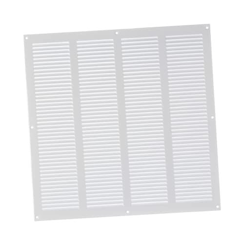 Rejilla de ventilación de 400 x 400 mm, Color Blanco con protección contra Insectos, Rejilla metálica