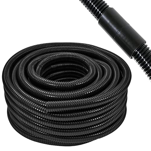 SPARES2GO Tubo de drenaje de residuos corrugado para caravana o autocaravana de 10 metros (10 m, 32 mm) + conector adaptador