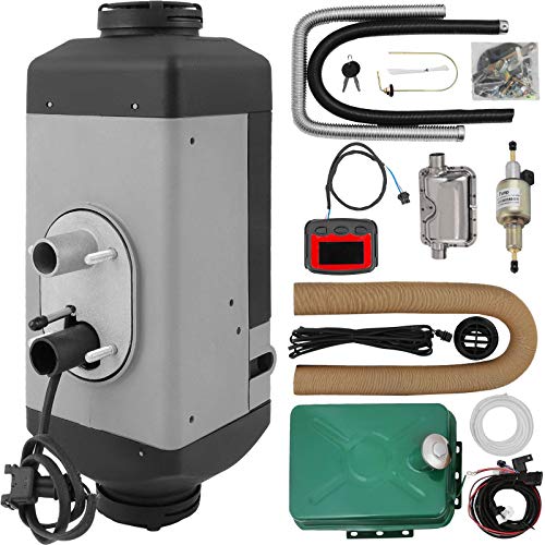 TOTLAC Calentador diésel de 2KW, Doble ventilación, Calentador de Aire diésel de 2KW, Calentador de estacionamiento diésel de 12V, Tanque de Metal para RV, autobús, Coche, Barcos, Autocaravana
