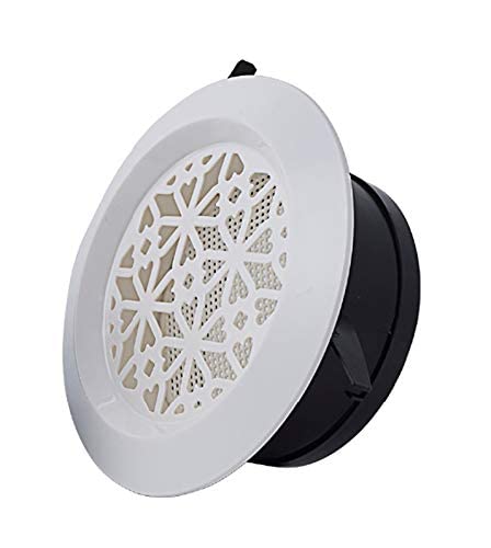 TOTMOX Rejilla de ventilación de disco de plástico ABS para autocaravana, autocaravana, caravana, baño, cocina, oficina, rejilla de ventilación de techo redondo - 100 mm