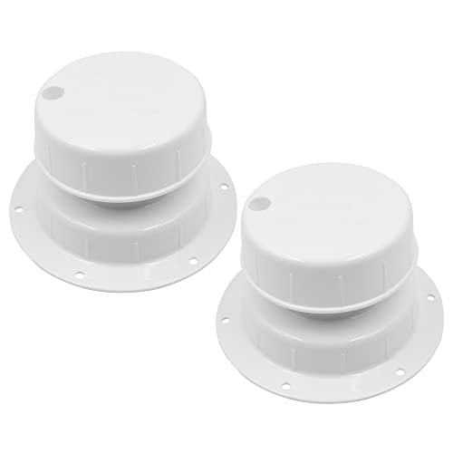 VOANZO Kit de Tapa de ventilación de plomería RV, 2 uds, Tapa de ventilación de alcantarillado de Techo RV, casa para Remolque de tubería de 1 a 2 3/8 Pulgadas, Caravana, Autocaravana