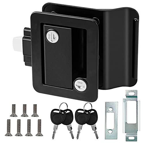 Wosieue Bloqueo de puerta de entrada de autocaravana con Deadbolt, mango de autocaravana para remolque de carga