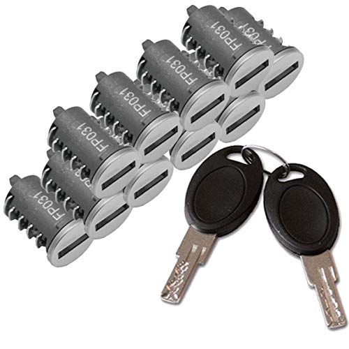 10 cilindros con llave, cerradura para caravana, sistema FF.