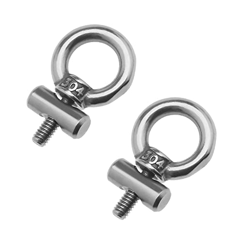 2 topes de riel de toldo de acero inoxidable 304 de 6 mm para caravana, autocaravana, camping, tienda de campaña, accesorios multifunción, color plateado