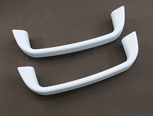 2 x manillas de manija para autocaravana (170 mm, distancia entre agujeros), color blanco