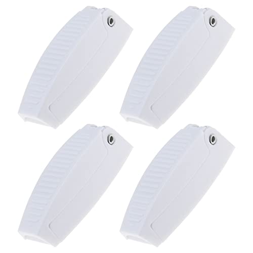 4 cierres de puerta de equipaje, soporte para puerta de autocaravana, soporte para puerta de autocaravana, remolque, accesorios de puerta ABS, color blanco