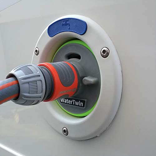 Adaptador de llenado del tanque de agua del motor MA MAJOCOMPEC WTA.2 WATETWIN con Conexión de llenado con conexión GARDENA, TEC (tipo 3-pin D: 78), gris