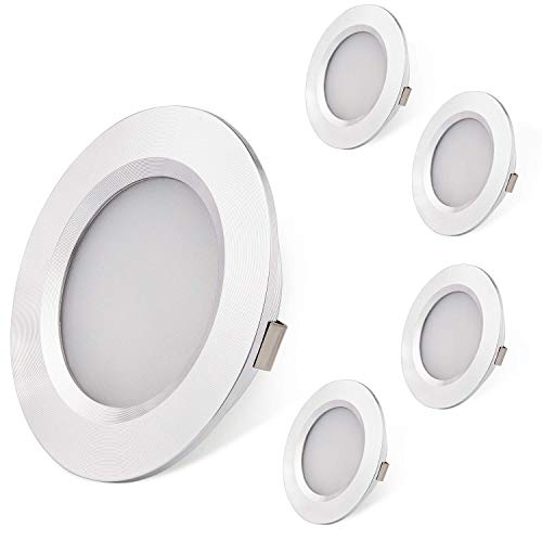 AIBOO RV luces interiores Slim LED luces de techo DC12V 2W 200LM Full aluminio RV empotrable iluminación para caravana, furgoneta, autocaravana, barco de casa, 4000K blanco natural (4 unidades)