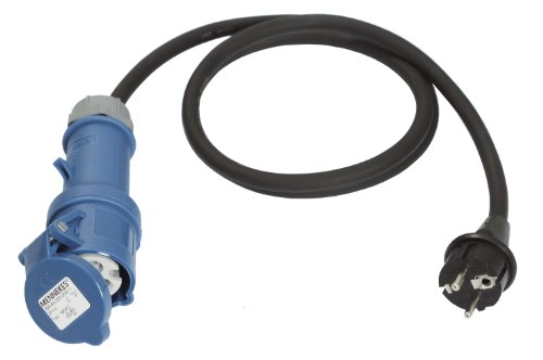 Cable adaptador CEE de 230 V, enchufe Schuko a enchufe CEE, para autocaravanas, barcos, caravanas, etc.