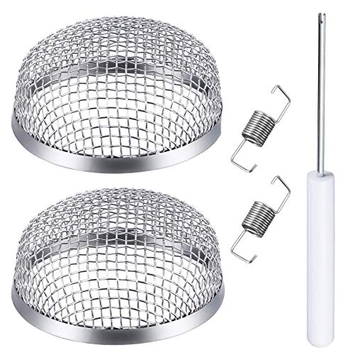 CENPEK Paquete de 2 accesorios de pantalla de insectos voladores para RV, cubierta de ventilación para calentadores de RV, uso para rejillas, autocaravanas y evita daños en la ventilación de RV