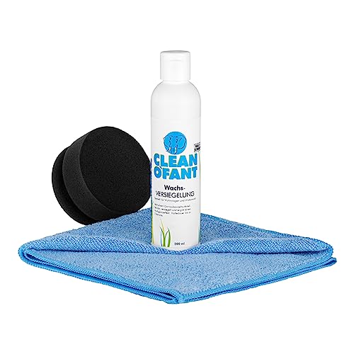 CLEANOFANT Set de sellado de cera, para caravanas, autocaravanas, para pintura, gelcoat, fibra de vidrio, chapa de panal, plexiglás