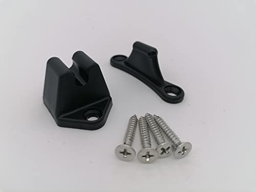 CR-MOESANCO® KIT 1 Retenedores Puerta Caravana + Tornillos INOXIDABLE Montaje Retenedor Puerta en T para Autocaravana Entrada Soporte Pestillo Puerta de Autocaravana Tope de Puerta