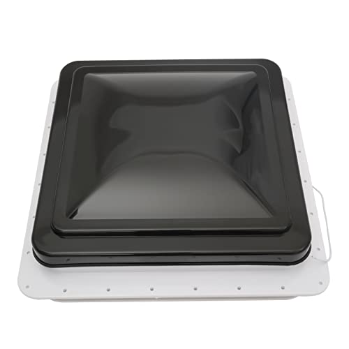 Cubierta de Techo para tragaluz para caravanas o autocaravanas Transparente para caravanas con ventilación Impermeable Resistente al Polvo con Anillo de Montaje Ventana Universal