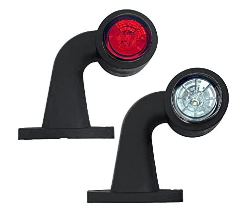 DOJA Barcelona | LUCES GALIBO LATERALES TRASERAS para Camion | Luz Posicion LED 12v / 24v | Luz Lateral Autocaravana Goma | Remolque Luces Laterales Autocaravana galibo trasero piloto lateral