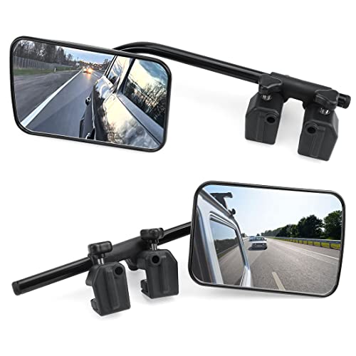 Espejo de remolque de coche, Espejos de remolque de caravana, Universal Externo Autocaravana retrovisores Extensiones para remolque Seguro, para coches Remolque Furgoneta SUV Camiones Touring (A)