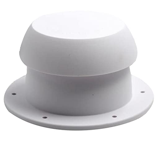 GeKLok Tapa de ventilación de techo RV con forma de cabeza de hongo, salida de escape redonda, ventilador de aire impermeable, reemplazo universal para remolques de caravana (blanco)