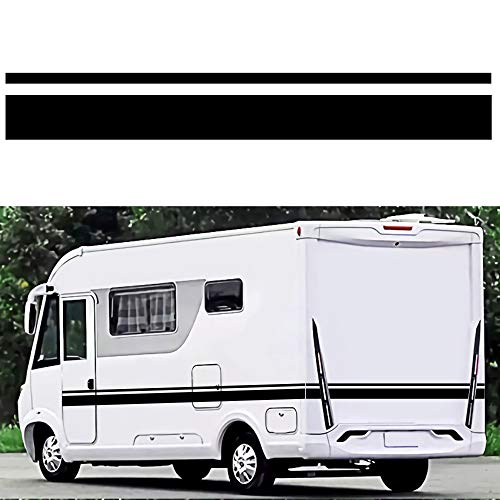 Goolsky calcomanías de vinilo para automóvil, diseño de rayas de dos lados para caravanas, remolques, caravanas, caravanas, caravanas, autocaravanas, autocaravanas