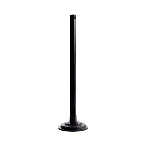 KUMA TV Mastíl Antena de Montar – 450mm Montaje Magnético para Banderas Mástil Desván en Caravana Automóvile Autocaravana Camione Barco – Cartel Exhibición Papel A4 Estar – Interior o Exterior – Negro