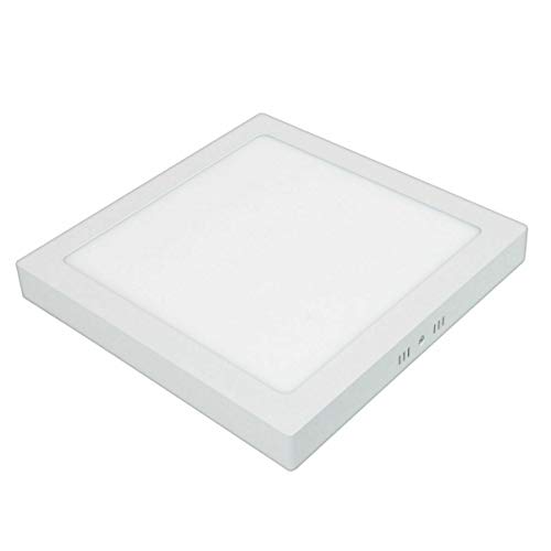 Luz Interior de Techo de Coche, Luz de Techo de 12 V 24 W para Autocaravana Caravana Furgoneta Camión Autobús Barco, 30 * 30 * 4 cm, Color Blanco