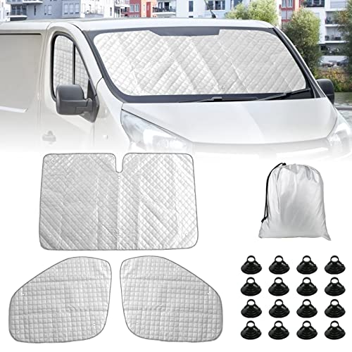 Parasol del Parabrisas Automóvil Reemplazo para Renault Trafic 2015-2023/Vivaro 2014-2018/NV300 2014–2021/Talento 2016–2020, Cabina del Conductor, Cubierta de Parasol Automóvil, Parasol Plegable