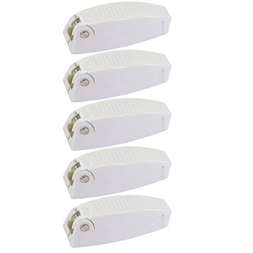 Soporte De Cierre De Puerta Blanco,Lsggtim Rv Puerta Blanca Hebilla Puerta Pestillo,Titular Pestillo Para Rv Autocaravana Caravana Remolque Equipaje De Viaje Accesorios De Coche
