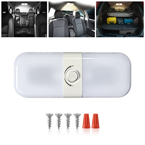 Thlevel 12V-24V Luces de Techo LED RV 120 LED Lámpara Camper Brillo Ajustable Iluminación Interior del Coche con Interruptor para Coche RV Camper Camion Remolquo Van