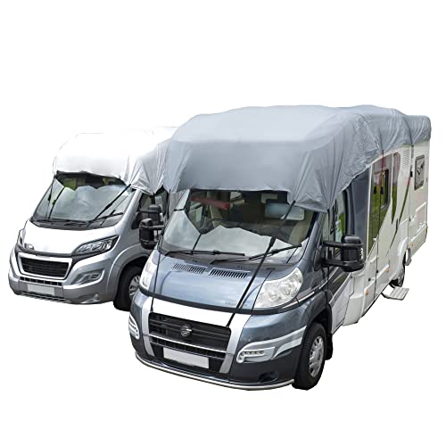 UK Custom Covers CTC791SILVERAD3 Cubierta de techo superior impermeable para autocaravana, color plateado resistente, para adaptarse a las tallas 6.5 a 7 m