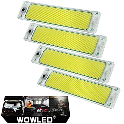 WOWLED Luces interiores LED COB de 12 V 105 luces LED de techo de 12 W con interruptor de encendido/apagado, iluminación interior LED para coche, furgoneta, autobús, caravana, autocaravana, cocina
