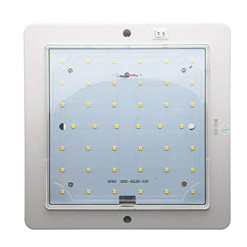 xinxiu Lámpara de techo LED de 12 V para autocaravana, caravana, furgoneta, barco, luces de techo de luz blanca