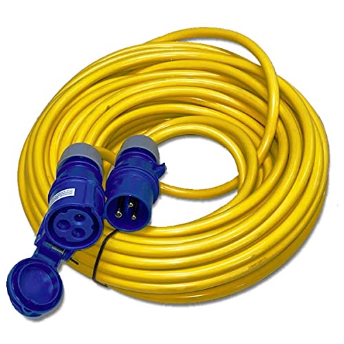 Cable alargador de Camping 25m CEE 230 V, K35 AT-N07V3V3-F 3G2,5, IP44, 3 x 2,5 mm, 230 V, 16 A, IP44, Color Amarillo
