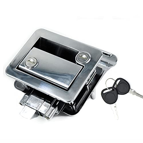 Cerradura de Puerta de Entrada de Autocaravana RV Pestillo de Doble Apertura Caja de Herramientas de Aleación de Zinc Cerradura de Paleta para Remolque RV