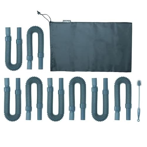 Colapz Tubo Flexible para Desagüe de Aguas Grises - 8 Mangueras Extensibles hasta 1m - Caravanas y Autocaravanas Accesorios
