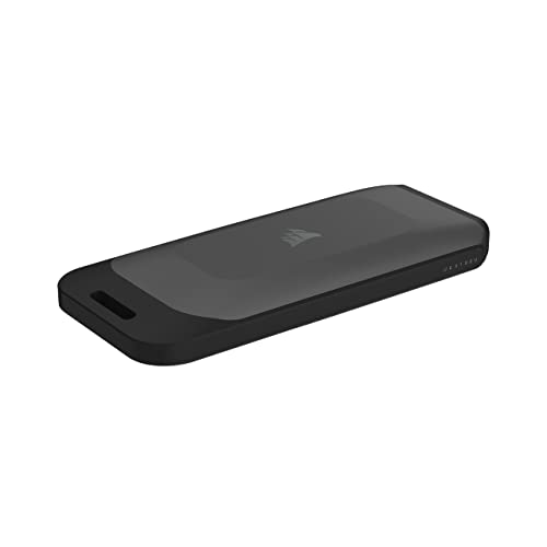 Corsair EX100U 2TB Dispositivo de Almacenamiento Portátil USB Type-C - Ultrarrápido en Cualquier PC/Mac/Consola, Conexión Gen2 x2, hasta 20 Gbps, Los Cables USB Type-C y USB Type-A Incluidos - Negro