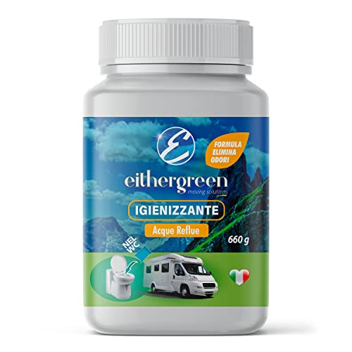 Eithergreen - DESGREGANT Elimina olores para Aguas residuales - para WC de Camper, Caravana - 22 Sobres de 30g