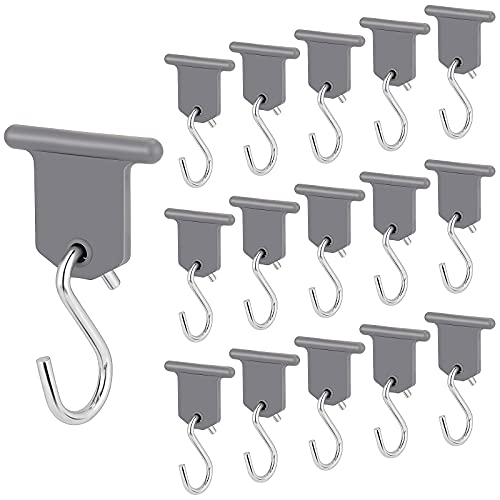 Homgaty Colgadores de Accesorios para toldo de RV, 16 Piezas de Ganchos para toldo en S, Ganchos para Luces de Fiesta, para Camping, Tienda, Autocaravana