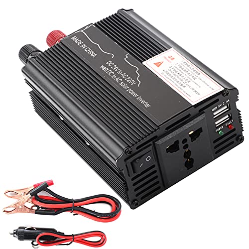 Inversor de onda sinusoidal pura, 3000 W, negro, 12/24 V a 110/220 V, inversor de energía solar para automóvil, convertidor de onda sinusoidal modificada para autocaravanas, camiones, barcos, campamen