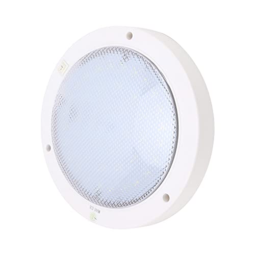 Luz de Disco de Techo Led para Barco RV con Interruptor de Encendido y Apagado e Indicador Azul Solar 300 LMS 12V Iluminación de Repuesto Adecuada para Caravanas, Autocaravanas
