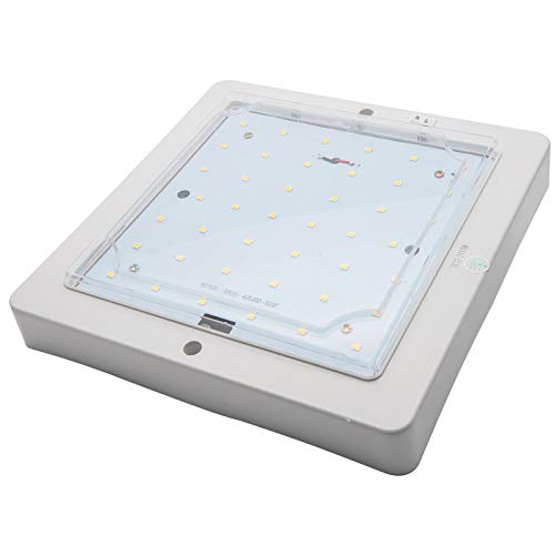 Luz de Techo LED, Luz de Techo de Coche de 12 V 9 W, Lámpara Interior para Autocaravana Caravana Autocaravana Remolque Camión Vehículo, Blanco Cálido