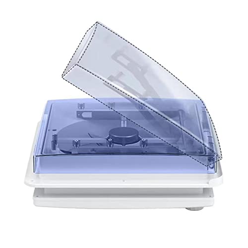 Ostark Ventilador caravana claraboya autocaravana 12v Ventilación Aire para Caravana con Sensor De Lluvia (Blue transparent)