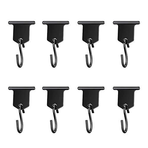 Sumbirg 8 Piezas Ganchos de Toldo,Colgadores de Accesorios para Toldo de RV,Ganchos de Toldo de Camping,Caravana Ganchos en Forma de S para Camping,Tienda,Autocaravana(Negro)
