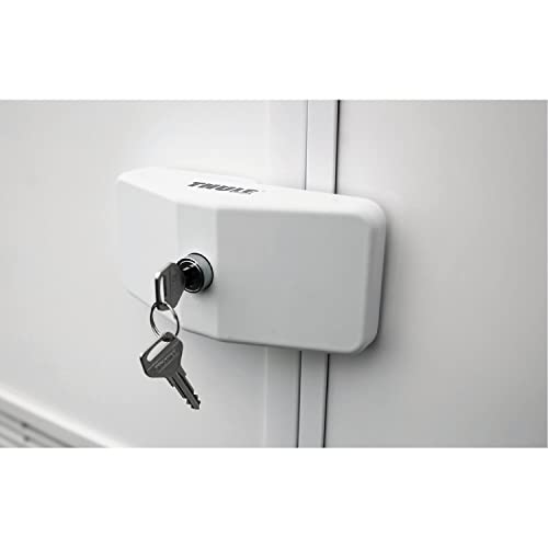 Thule 25218 - Cerradura para puerta de caravana y autocaravana, color blanco