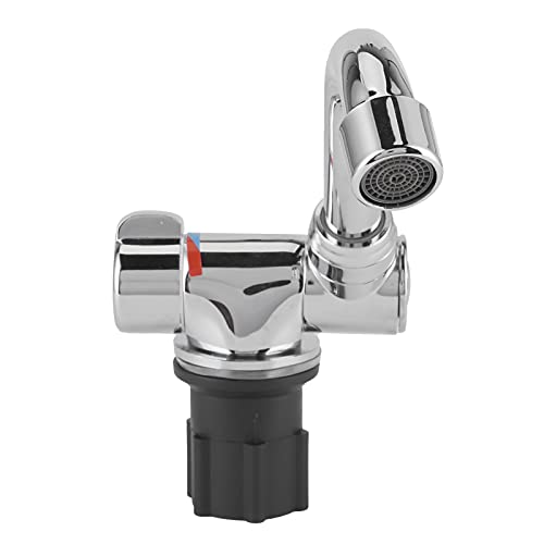 Tissting Grifo de Fregadero G1/2in RV con Boquilla de Espuma Grifo de Lavabo RV Grifo de Cocina Salida de Agua FríA y Caliente Rotación de 360 para RV Campistas Autocaravanas Remolques de Viaje