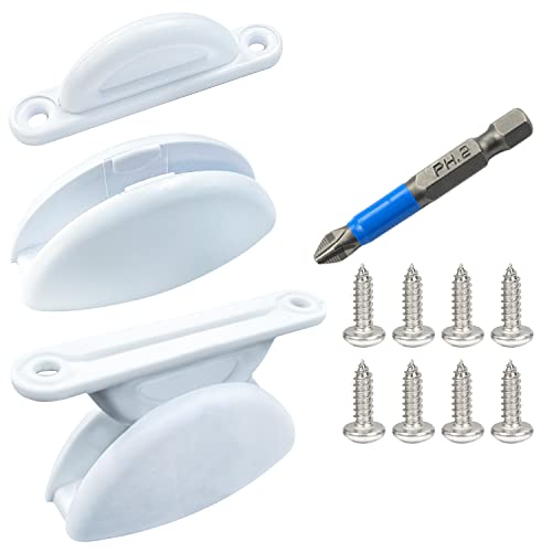 VAIAV Retenedor de Puerta Autocaravana Nailon Retenedor Puerta Caravana 2 Piezas Dispositivos de Bloqueo de Puerta para autocaravanas caravanas (Blanco)